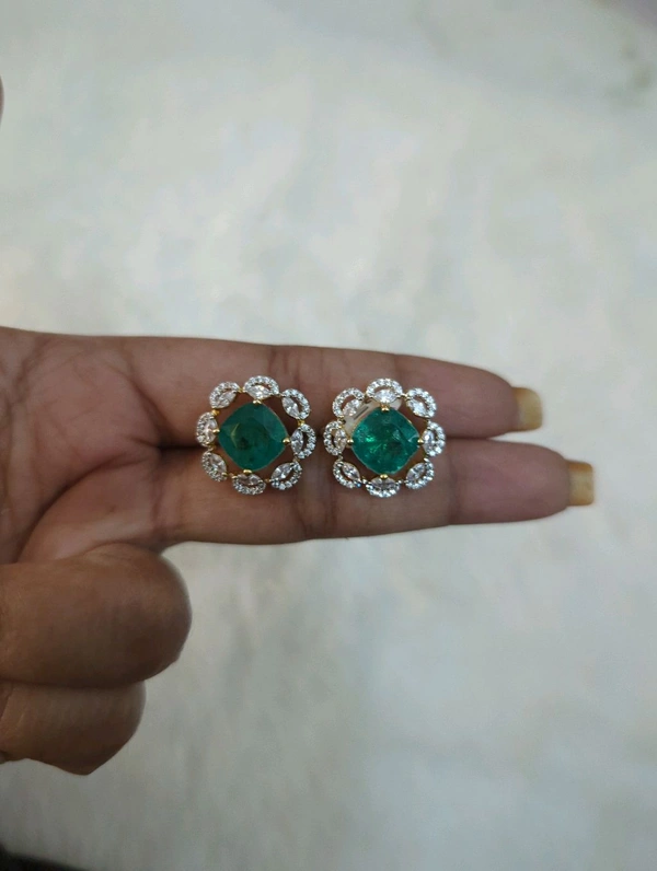 Diamond Copy Stud's  - Vz, Teal