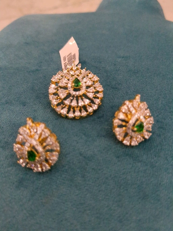 Diamond Copy Pendent Set  - Red, Vz