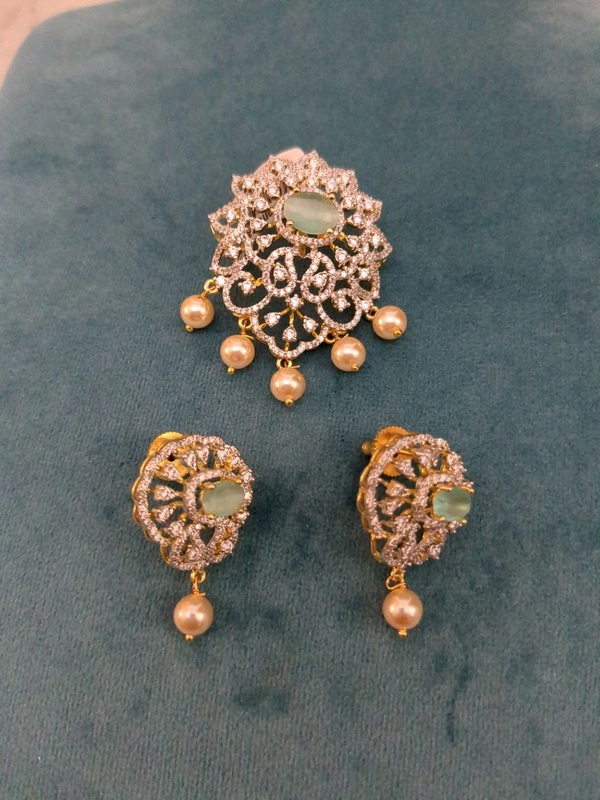 Diamond Copy Pendent Set  - Vz, Jungle Mist