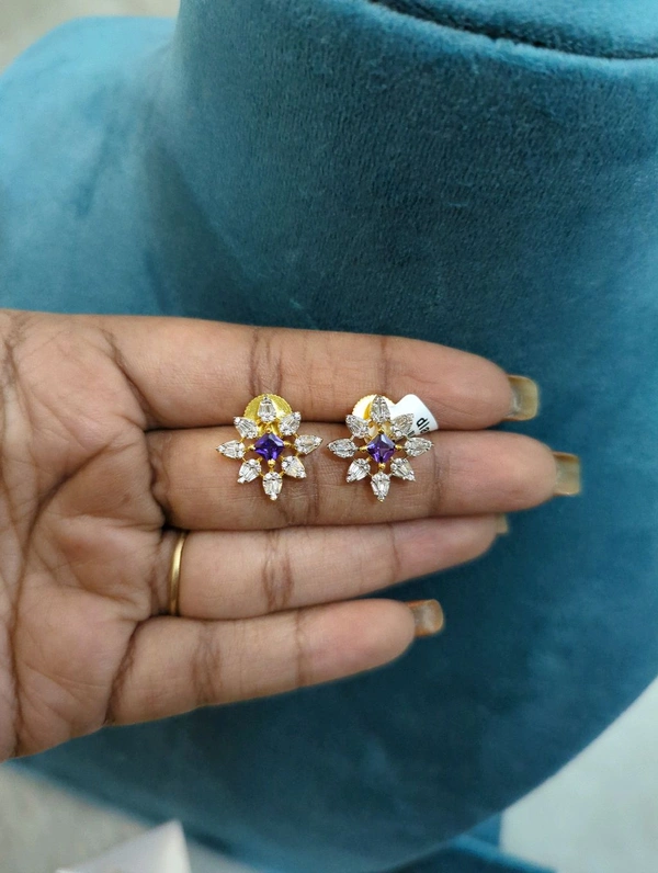 Diamond Copy Stud's  - Vz, Electric Violet