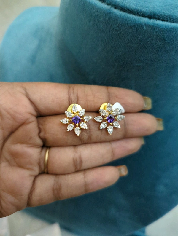 Diamond Copy Stud's  - Vz, Electric Violet