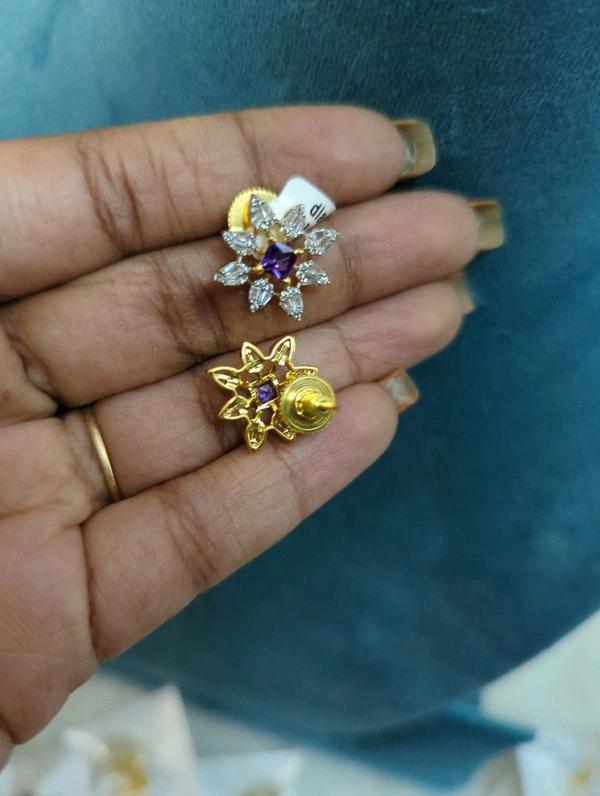 Diamond Copy Stud's  - Vz, Electric Violet