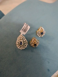 Diamond Copy Pendant Set  - Dark Blue