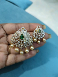 Diamond Copy Pendent Set  - Vz, green