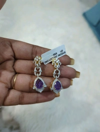 Diamond Copy Earrings  - Vz, Heliotrope