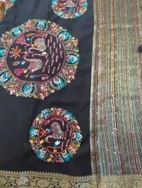 Designer Dola Hand Work  - Black