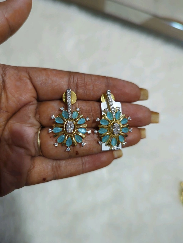 Diamond Copy Earrings  - Hd, sky blue