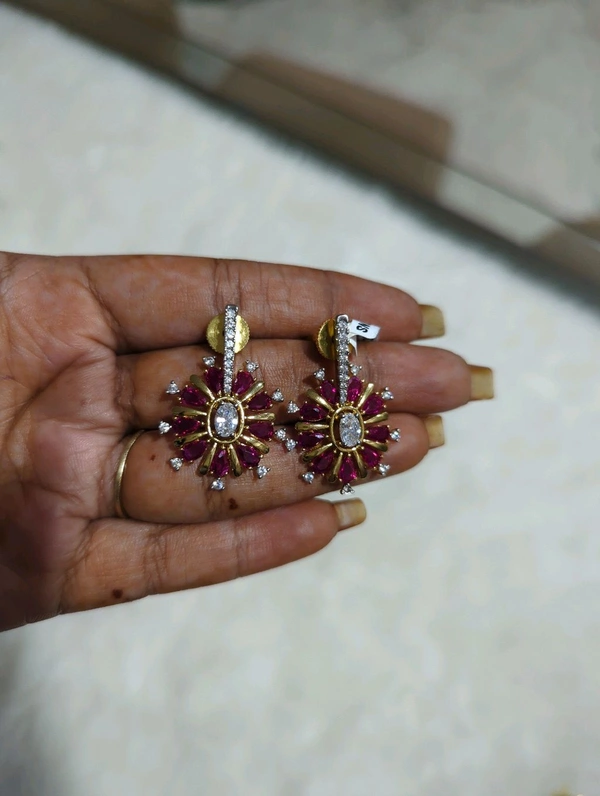 Diamond Copy Earrings  - Hd, pink