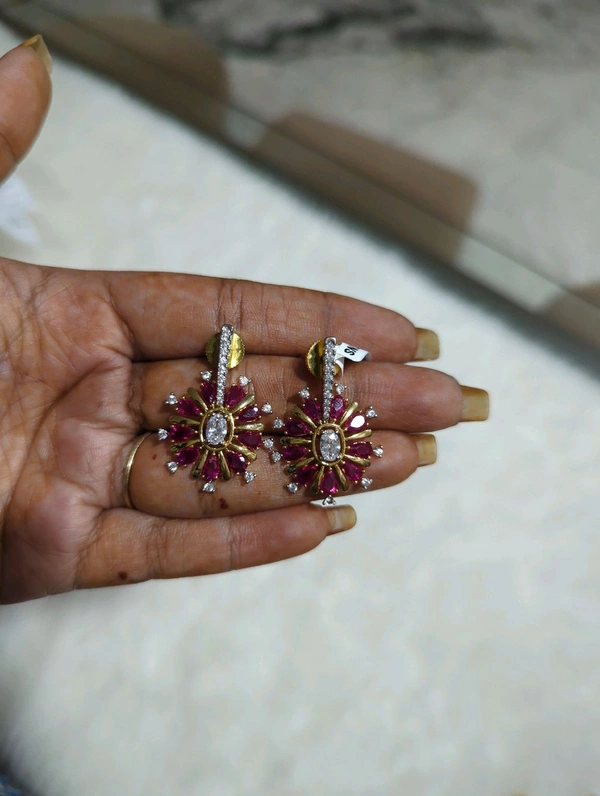 Diamond Copy Earrings  - Hd, pink