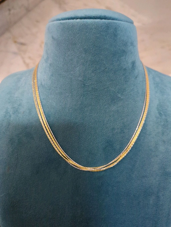 Pure 92.5 Silver Italian 2 Tone Chain  - Vz