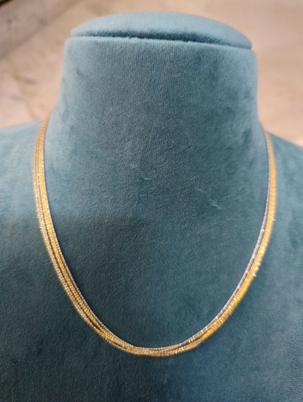 Pure 92.5 Silver Italian 2 Tone Chain  - Vz