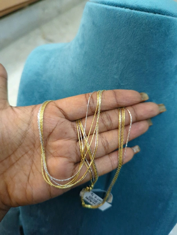 Pure 92.5 Silver Italian 2 Tone Chain  - Vz