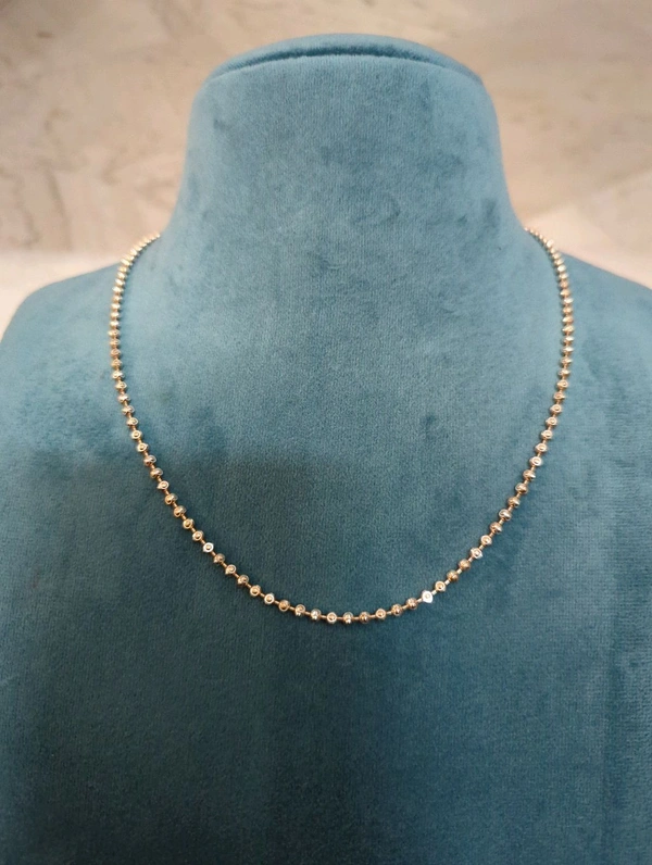 Pure 92.5 Silver Rose Gold Polish Italian Chain - Vz