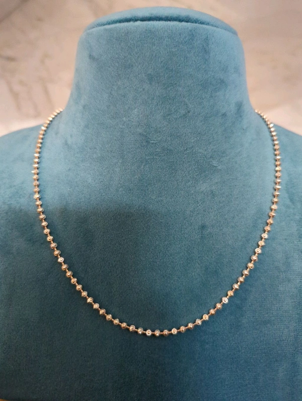 Pure 92.5 Silver Rose Gold Polish Italian Chain - Vz