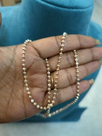 Pure 92.5 Silver Rose Gold Polish Italian Chain - Vz