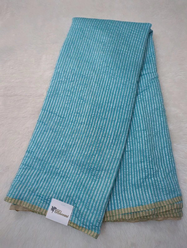 Pure Dupion Crush  - sky blue