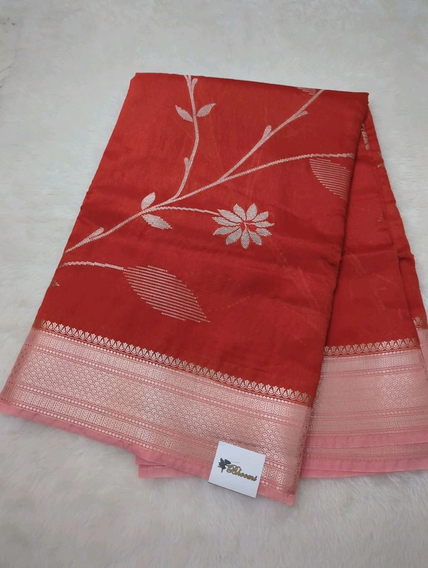 Designer Mango Tusser - Red