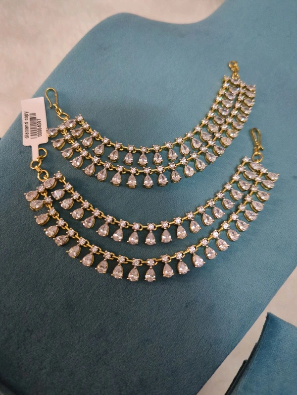 Diamond Copy Ear Chains Double Line - Vz
