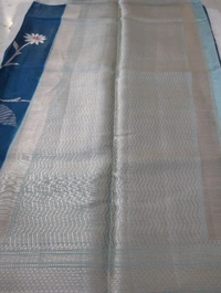 Designer Mango Tusser - blue