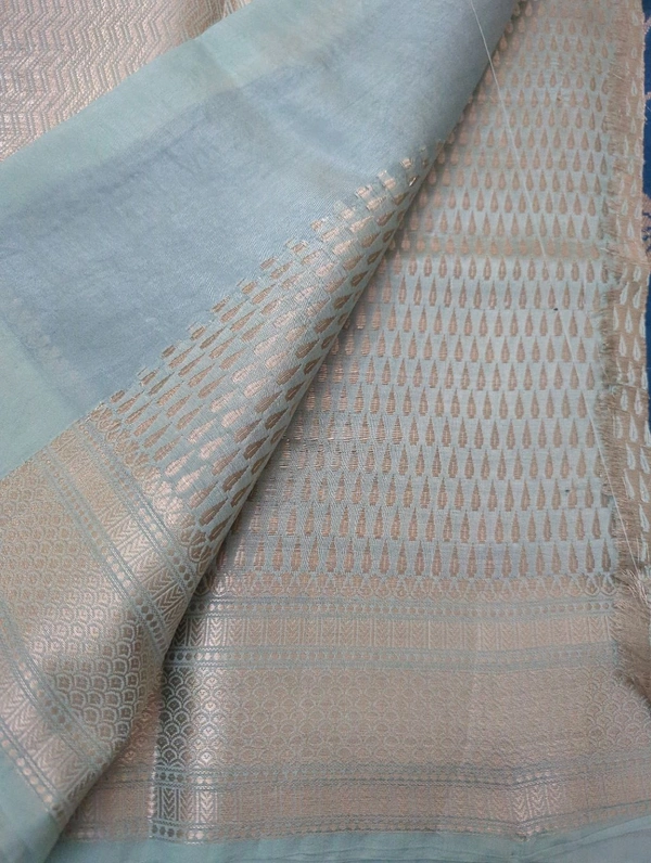 Designer Mango Tusser - blue
