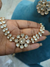 Premium Kundan Mossonite Neck Set 