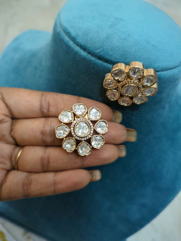 Premium Kundan Mossonite Neck Set 