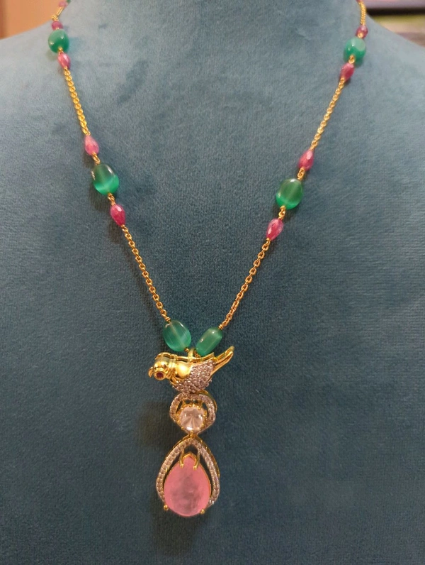 Real Gold Copy Pendent With Chain  - Vz