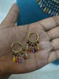 Designer Balck Diamonds Jaali With Ear Rings  - VZ