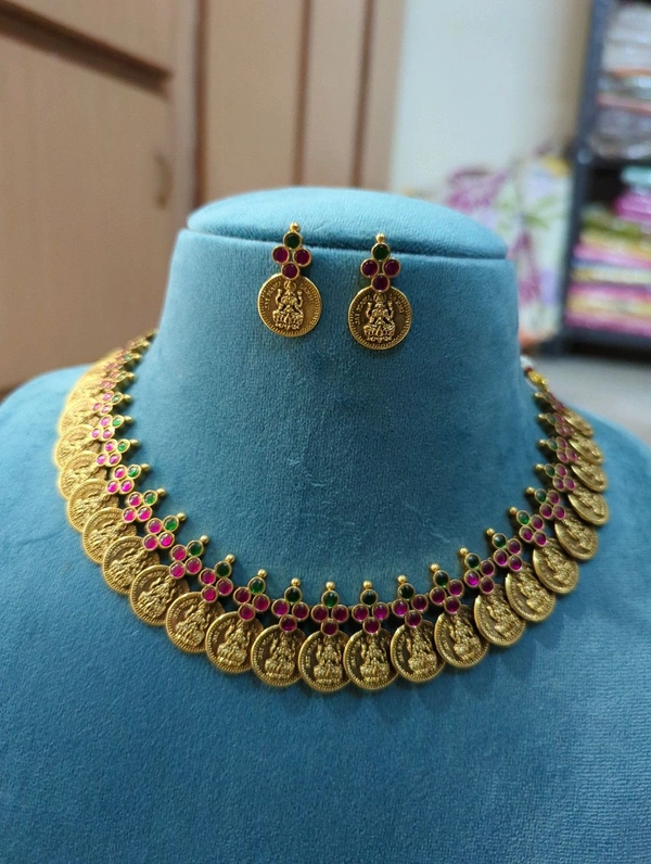 Vintage Jadua Kundan  - Vz, green and pink