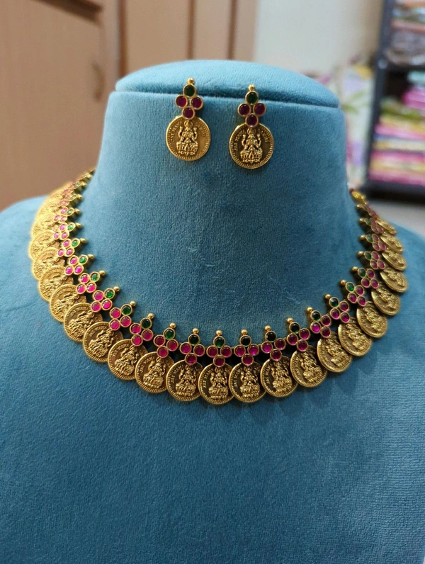 Vintage Jadua Kundan  - Vz, green and pink