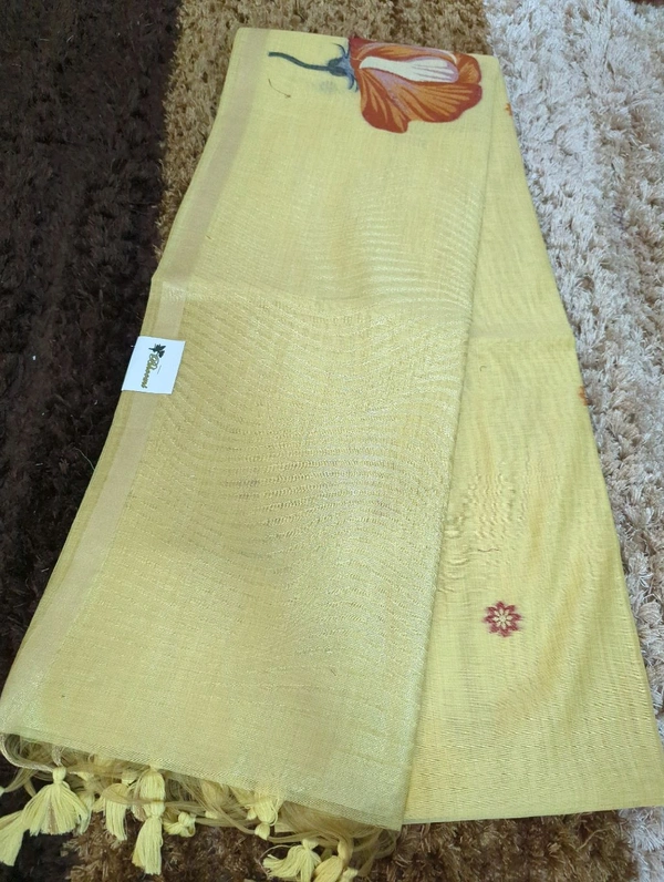 Soft Designer Jamdhani - yellow