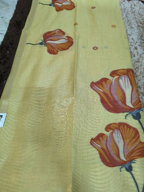 Soft Designer Jamdhani - yellow