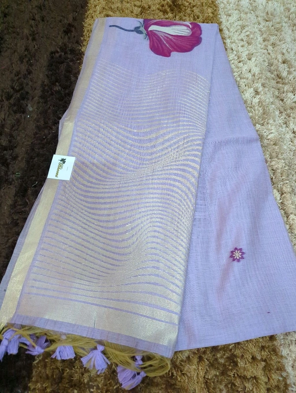 Soft Designer Jamdhani - Blue Chalk