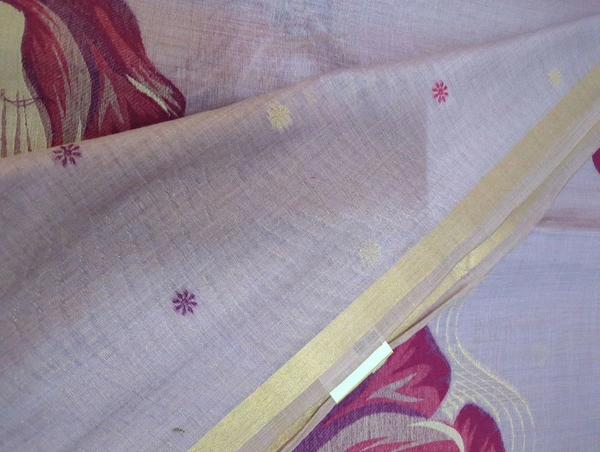 Soft Designer Jamdhani - Blue Chalk