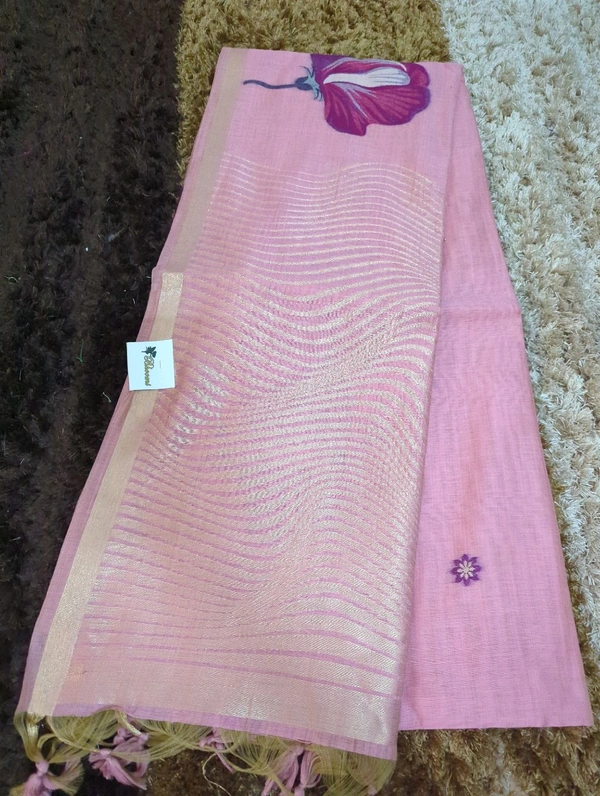 Soft Designer Jamdhani - Pink