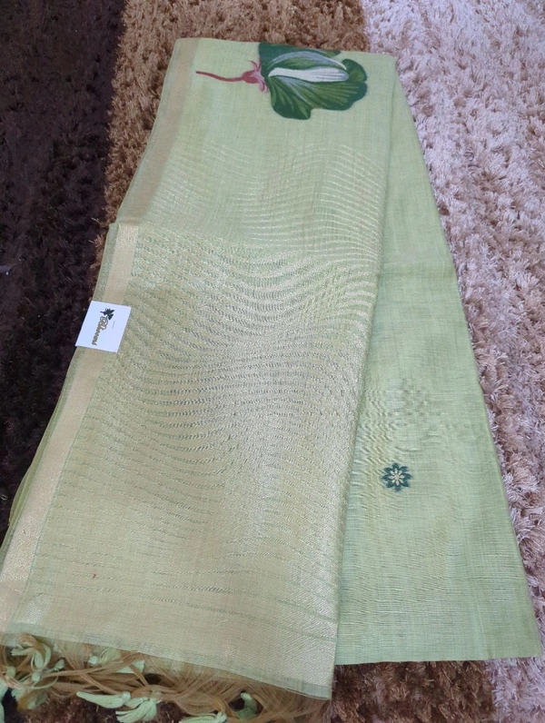 Soft Designer Jamdhani - green