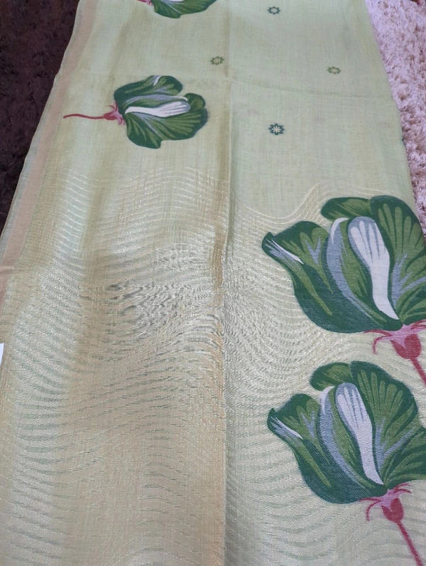 Soft Designer Jamdhani - green