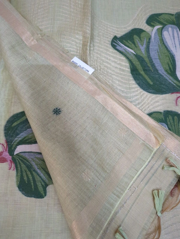 Soft Designer Jamdhani - green