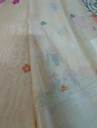 Soft Designer Jamdhani  - yellow