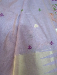 Soft Designer Jamdhani  - Blue Chalk