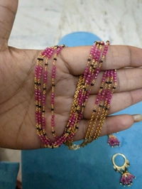 Gold Copy Designer With C2 And Black Diamonds With Earrings  - Vz
