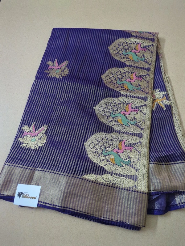 Pure Manipuri Silk Weaving  - Pigment Indigo