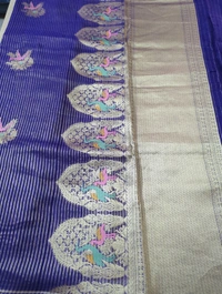 Pure Manipuri Silk Weaving  - Pigment Indigo
