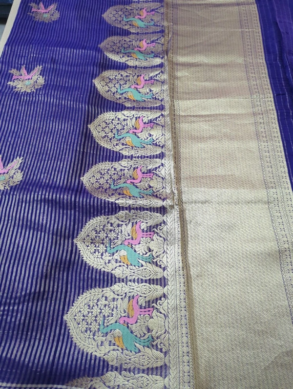 Pure Manipuri Silk Weaving  - Pigment Indigo