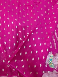 Pure Georgette Meena Work - pink
