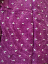 Pure Chinnon Designer With Embroidery  - maroon