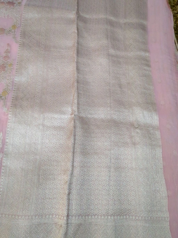 Pure Organza Tissue  - Pink Lace
