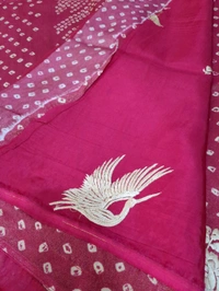 Pure Soft Tissue With Embroidery  - pink
