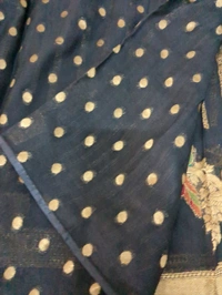 Pure Georgette Meena Work - Black