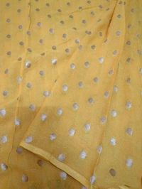 Pure Georgette Meena Work - Gold
